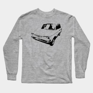 Hillman Imp 1960s classic car front quarter monoblock black Long Sleeve T-Shirt